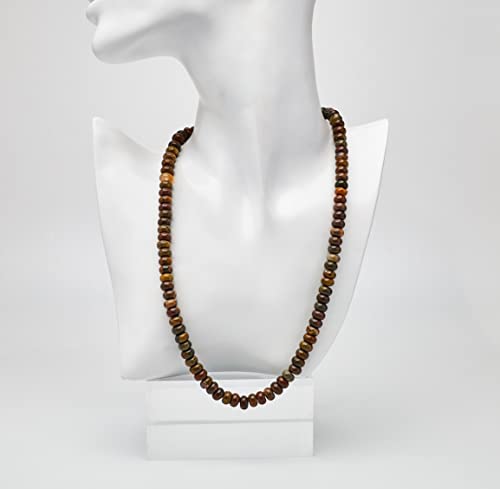 Collar de cuentas para hombre con cristal de piedra natural de 8 mm 4