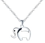 feilok Collar de elefante colgante collar de mujer 925 plata esterlina