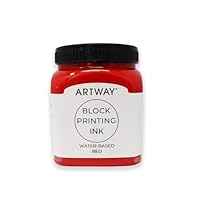 Artway Premium Blockdrucktinte - 250ml - Rot - Ideal für Relief, Block und Linoldrucke