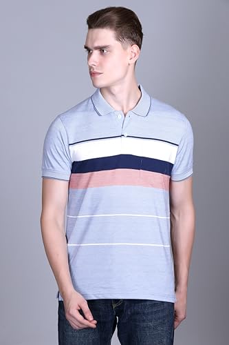 Image of SANE ORIGINALS Polo T-Shirt for Men with Pocket || Striped Polo for Men