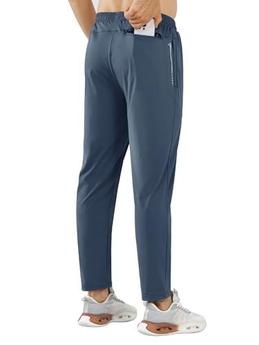 Image of NORTHYARD Men's Joggers Athletic Workout Track Pants Running Gym Training Sweatpants with Zipper Pockets Open Hem