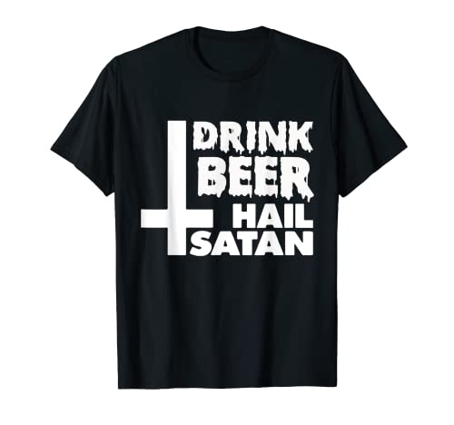 Bevanda occulta Birra grandine Satana Baphomet Stregoneria Design Maglietta