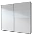 Produktbild Rauch Schwebetürenschrank Kleiderschrank Weiß Alpin 2-türig, Glasabsetzungen Weiß, BxHxT 181x210x62cm