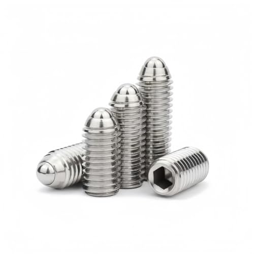 Image of Stainless Steel Hex Socket Ball Spring Plunger Set Screws M3x16mm (5 pcs)