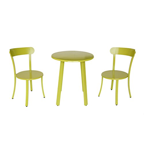 Christopher Knight Home Larson Outdoor Bistro Set, Matte Lime Green #TOP13
