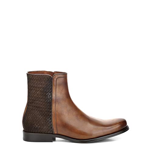 FRANCO CUADRA Men's Boots in Genuine Leather with Handwoven Application Brown, G23TVUE