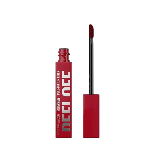 Maybelline New York - Liner Lèvres Peel-Off - Sensation Tatouage - Jusqu'à 24H - Sans Transfert - Effet Lip Blush - Super Stay Vinyl Ink - Teinte : 007 Blaze