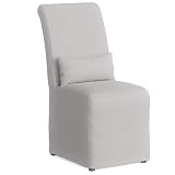 Sunset Trading Slipcovered Upholstered Dining Chair, Performance Fabric White (SY-1025906-391081)