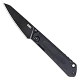 CRKT Straight Everyday Carry EDC Folding Knife with Frame Lock: D2 Steel Plain Edge Blade, Stainless Steel Handle, 2670