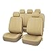 pclele Auto Seat Cover Copertura Protettiva per Seggiolino Auto in Pelle PU per Toyota per Vios per Fortuner per Tacoma per Supra Copri sedili Auto (Color : Beige)