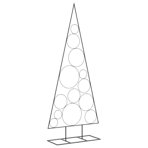 vidaXL Metall-Weihnachtsbaum für Dekorationen Schwarz 150 cm,...