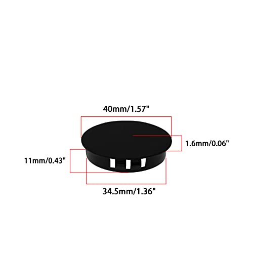 Image of Round Plastic Plug Insert End Cap for Metal Tubing, Fence, Glide Insert for Pipe Post, Chairs and Furniture