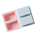DIYEAH 2 Stück Teiliges Silikon Seifenform Flexible Antihaftbeschichtete DIY Seifen Kuchenform in...