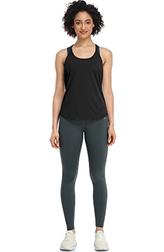 Image of icyzone Workout Tank Tops for Women - Athletic Yoga Tops, T-Back Running Tank Top(Pack of 2)