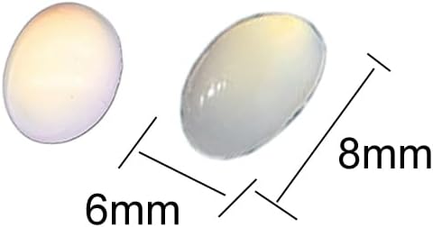 Miniatura 2 de 100 unidades de cabujones ovalados de resina acrílica, piedra de cristal con parte trasera plana, sin agujero, cuentas ovaladas para hacer joyas,