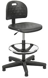 Rubberized Economy Workbench Chair - Black