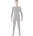 Ensnovo Adult Lycra Spandex One Piece Unitard Full Bodysuit Costume Light Gray, XL