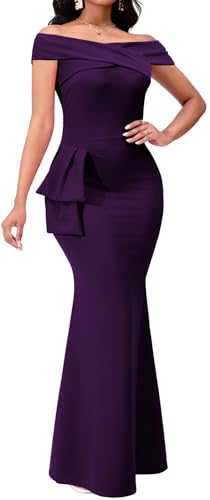 Image of VisiChenup Elegant Formal Dresses for Women Sexy Cocktail Wedding Guest Evening Party Long Maxi Dress