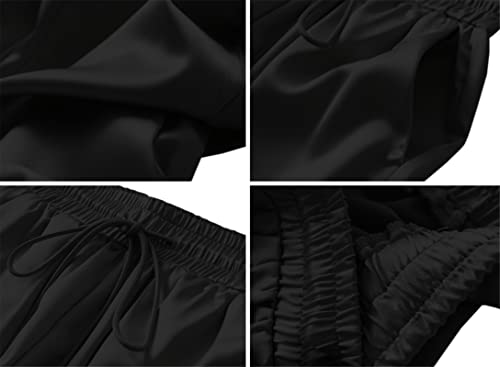 Betusline Women's Satin Silky Pants4