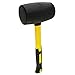 32oz Black Rubber Mallet 70% Fibreglass Handle Hammer Non Marking TE892