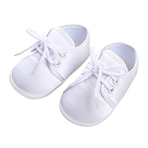 Booulfi Baby Boys’ Booties Newborn for Christening, Dress White Baptism Cross Booties…