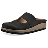 WHITE MOUNTAIN Women's Bassi Keyhole Signature Comfort-Molded Footbed Mule, Black/Nubuck, 8 M