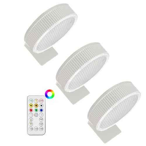 Lámpara de pared magnética a pilas que ilumina cuadros sin cables en la biblioteca