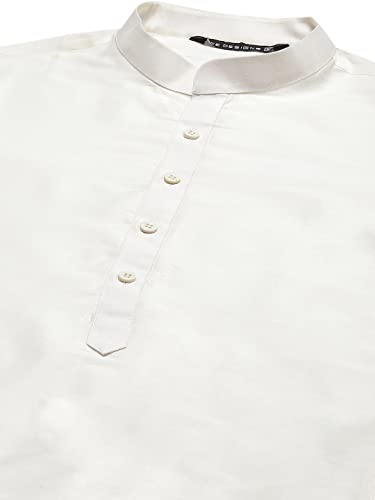 Kurta en soie pure vert mer pour homme : ensemble de pyjama d'exception - 3