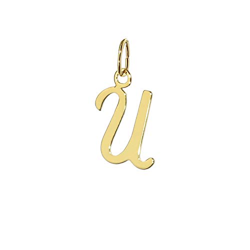 Preisvergleich Produktbild NKlaus Buchstabe U Kettenanhänger 333 Gold gelbgold Schreibschrift Alphabet Goldhänger 7824