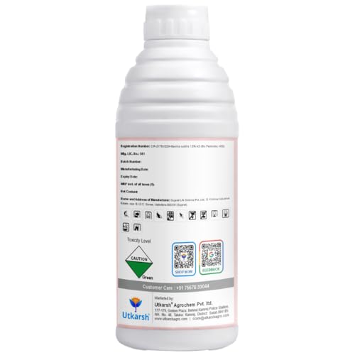 Image of Utkarsh Bacillus Subtilis Biofungicide for Plants | Beneficial Microbes for Root Zone & Soil | Helps Protect from Fungal Diseases | For Home Garden, Terrace & Farms | BaciSub-L (1 Liter; Pack of 1)