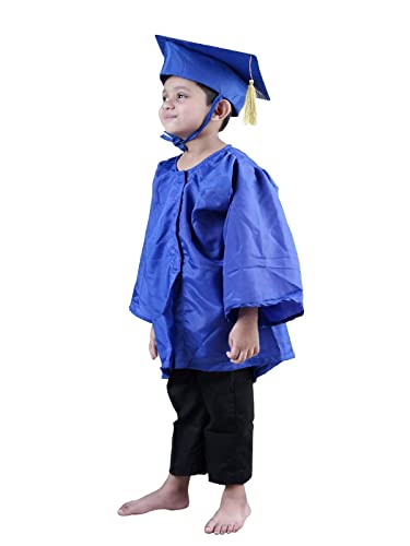 Image of BookMyCostume Blue Graduate Convocation Graduation Day Gown Kids & Adults Fancy Dress Costume 7-8 years