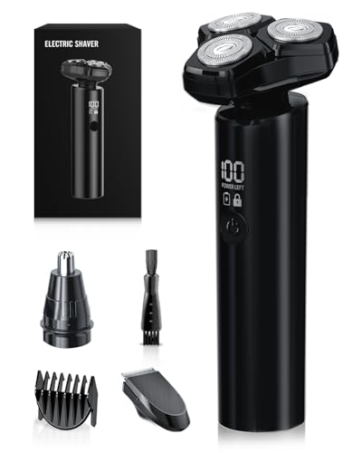 Image of Electric Razor for Men，10,000RPM High-Speed Motor, IPX8 Waterproof, USB Fast Charging, Quick Charge & Travel Lock,Space Black