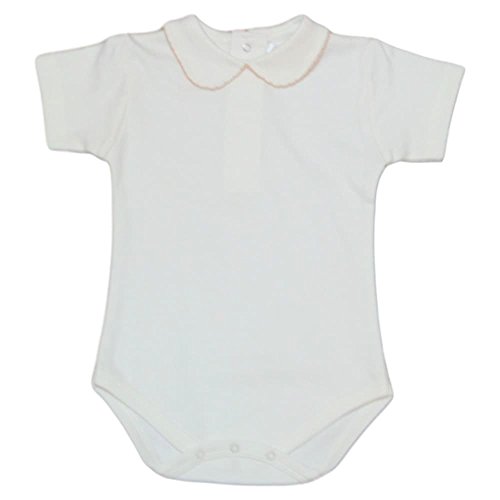 CARLINO Baby Peter Pan Collared Bodysuit - Short Sleeve, Extra Soft, 6 Colors Available …