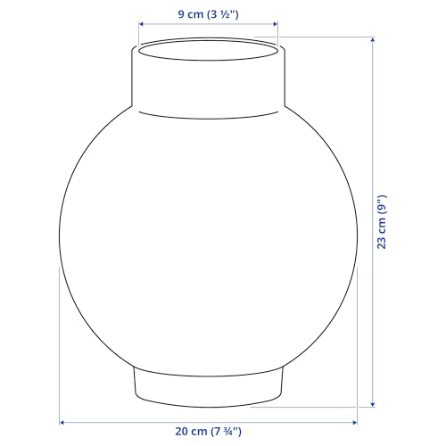 Vase GLANSGRAN beige et noir 23 cm pour valoriser vos bouquets