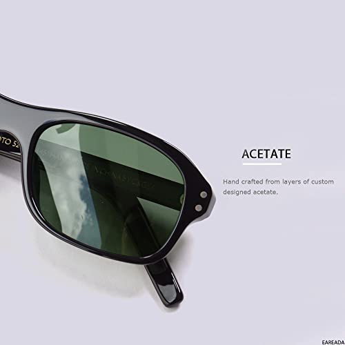 Men Square Acetate Sunglasses Kingsmen Glasses Vintage Eyeglasses 52MM Polarized UV400 Colorful Eyewear…2