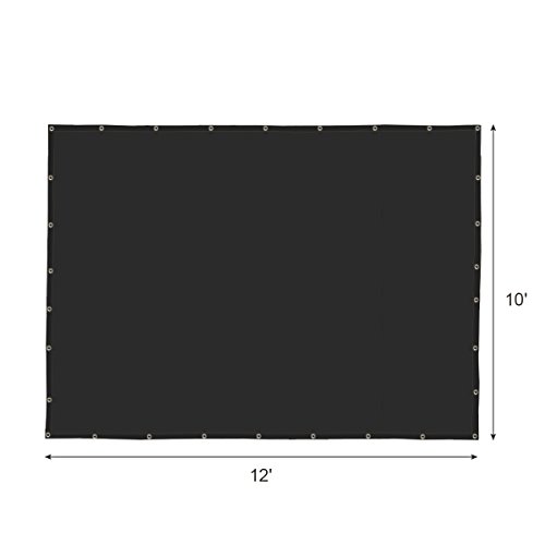 Agfabric 70% Sunblock Shade Cloth With Grommets For Garden Patio 10’ X 12’, Black #TOP2