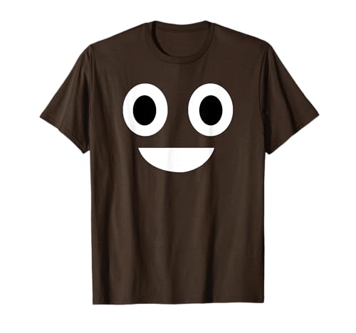 Trendy Poop Emoji Eye Ball Graphic T-Shirt