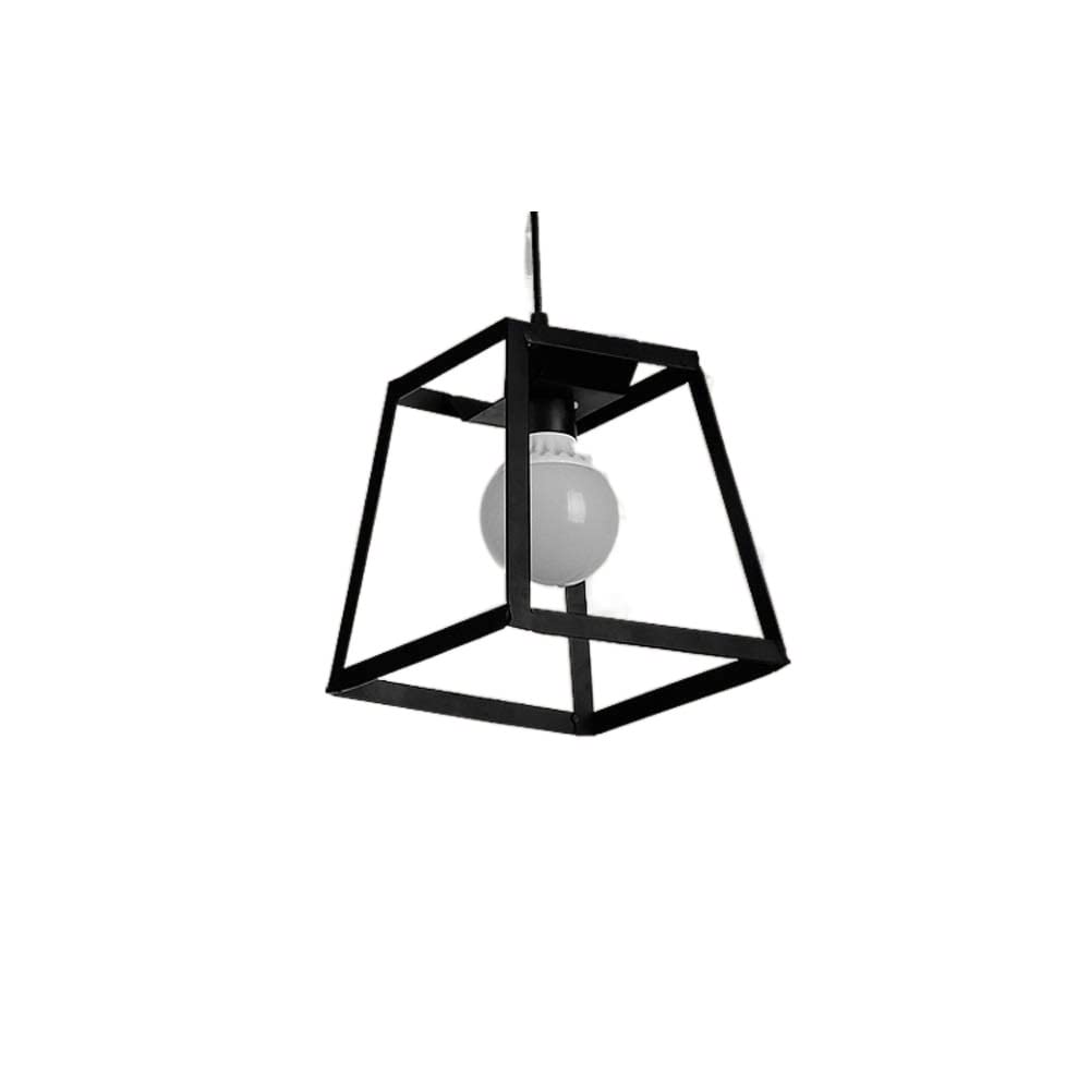 Plafonnier cage de style industriel pour remplacer un éclairage trop sombre