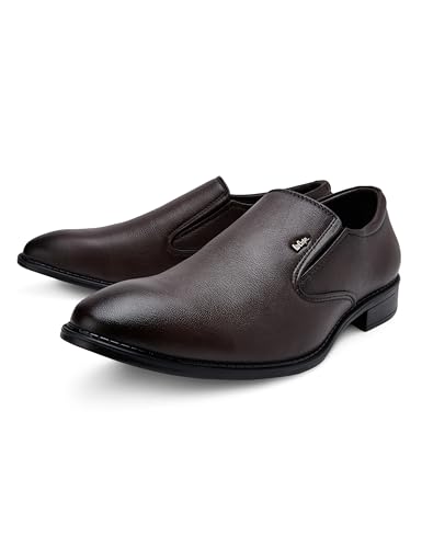 Image of Lee Cooper LC1474E2R Men's Lightweight Leather Shoes | Comfortable, Stylish Slip-On Formal Footwear for Office, Business