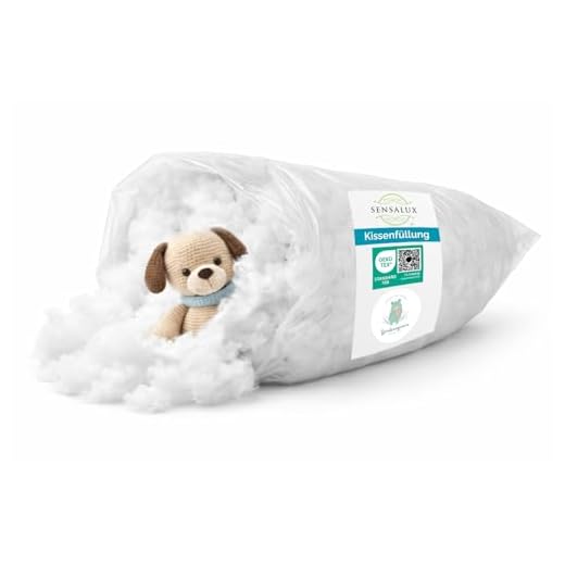 AMF Sensalux Füllstoff waschbar bis 95 Grad Kissenfüllung, Oeko-TEX Polyesterhohlfaserkugeln, Weiß, 1 kg
