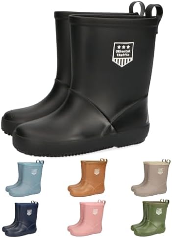 （08:18時点） ORiental TRaffic(オリエンタルトラフィック) キッズ レイン ブーツ 長靴 防水 防寒 暖かい 15~22cm 男の子 女の子 軽い 雨 雪 ミドル丈 反射板付き K-201