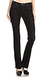 Wax Women's Juniors Mid Waist Boot Cut Straight Jeans (3, Black 92000)