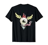 Flying Eyeball With Wings Fire and Teeth TShirt
