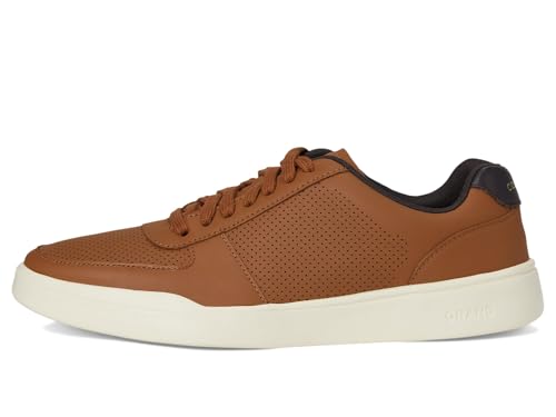 Cole Haan mens Grand Crosscourt Modern Perforated Sneaker, British Tan Leather/Ivory, 9.5 US