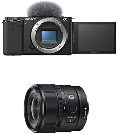 Alpha ZV-E10 - APS-C Interchangeable Lens Mirrorless Vlog Camera - Black w/E 15mm F1.4 G APS-C Large-Aperture Wide-Angle G Lens