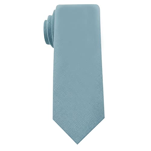 Image of Mantieqingway Mens Skinny Ties,2.56 inch Cotton Neckties Striped Plaid Ties for Groom Groomsmen Wedding Party Christmas