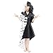 JQMAO Vestito Carnevale Bambina per Cruella Deville, Anime Cosplay Adulti Abito, Cappotto con Cappuccio in Stile Abito (S)