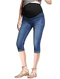 Hybrid & Company High Waist Maternity Stretch Denim Capri Jeans Slim Boot Cut Fit for Women QM5834AX Medium was 2X