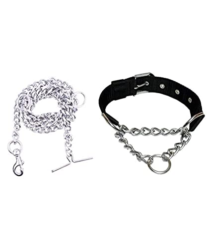 D&C Paws Combo of Choke Collar and Grinding Leash Chain for Adult Dog of All Breeds. (Length 152cm, Choke Collar Length 45cm) (B095HV9TM7) Amazon Price History, Amazon Price Tracker