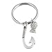 Produktbild Joyfeel buy 1 Stück Metall Auto Schlüsselanhänger Schlüssel Angelhaken und Fisch Form Lustiges Kreatives Legierung Schlüsselanhänger für Schlüssel/Auto/Tasche